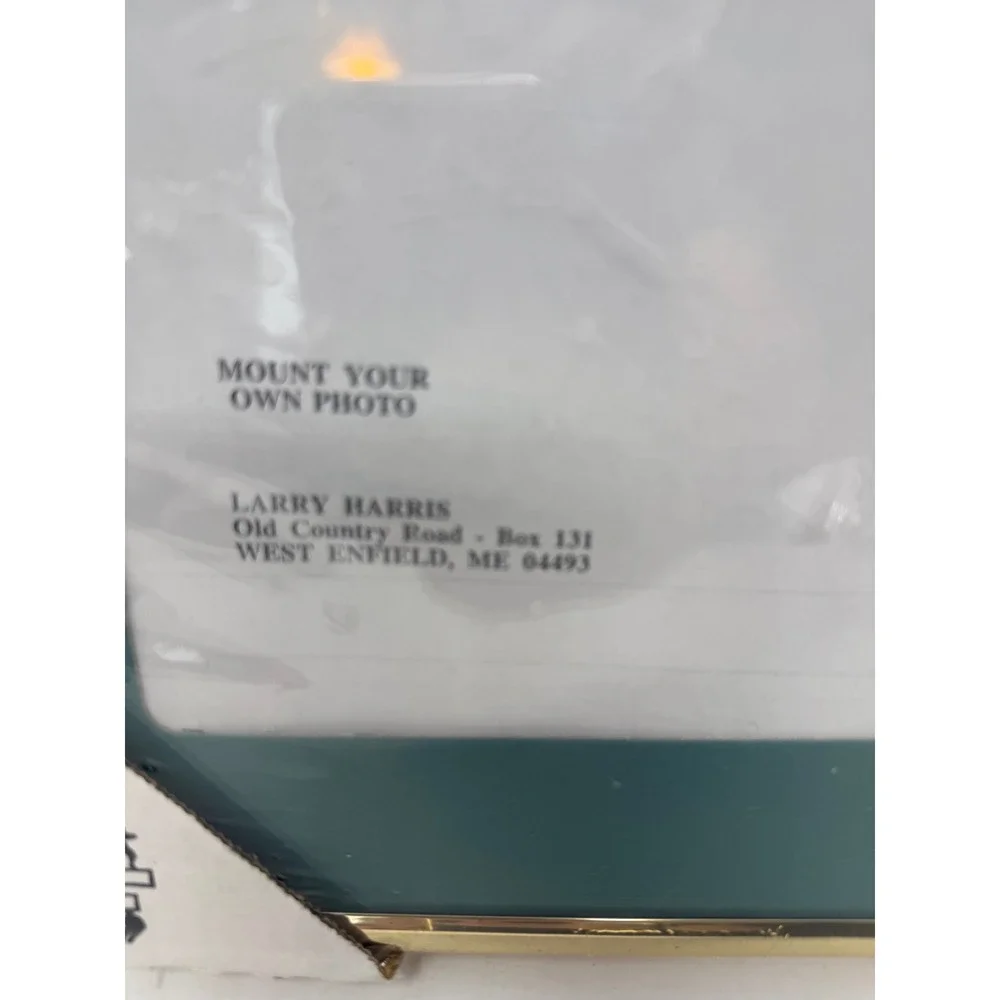 Larry Harris Vintage Soccer Double Photo Frame Teal Gold Tone 10x12 New